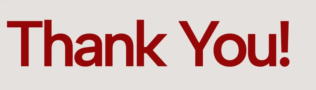 Thank You! headline